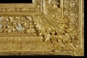 Water and oil gilded frame. XIX century. Ireland. Close-up of the corner of the frame after conservation.