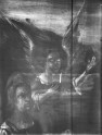 Baptism of Jesus. Panel tempera painting. 1685. Poland. X-radiograph shows changes of design that an artist has made. The lead white areas of the painting are clearly visible.